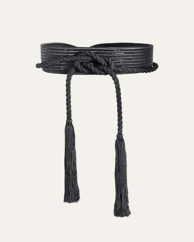 Corded Wrap Crystal Belt